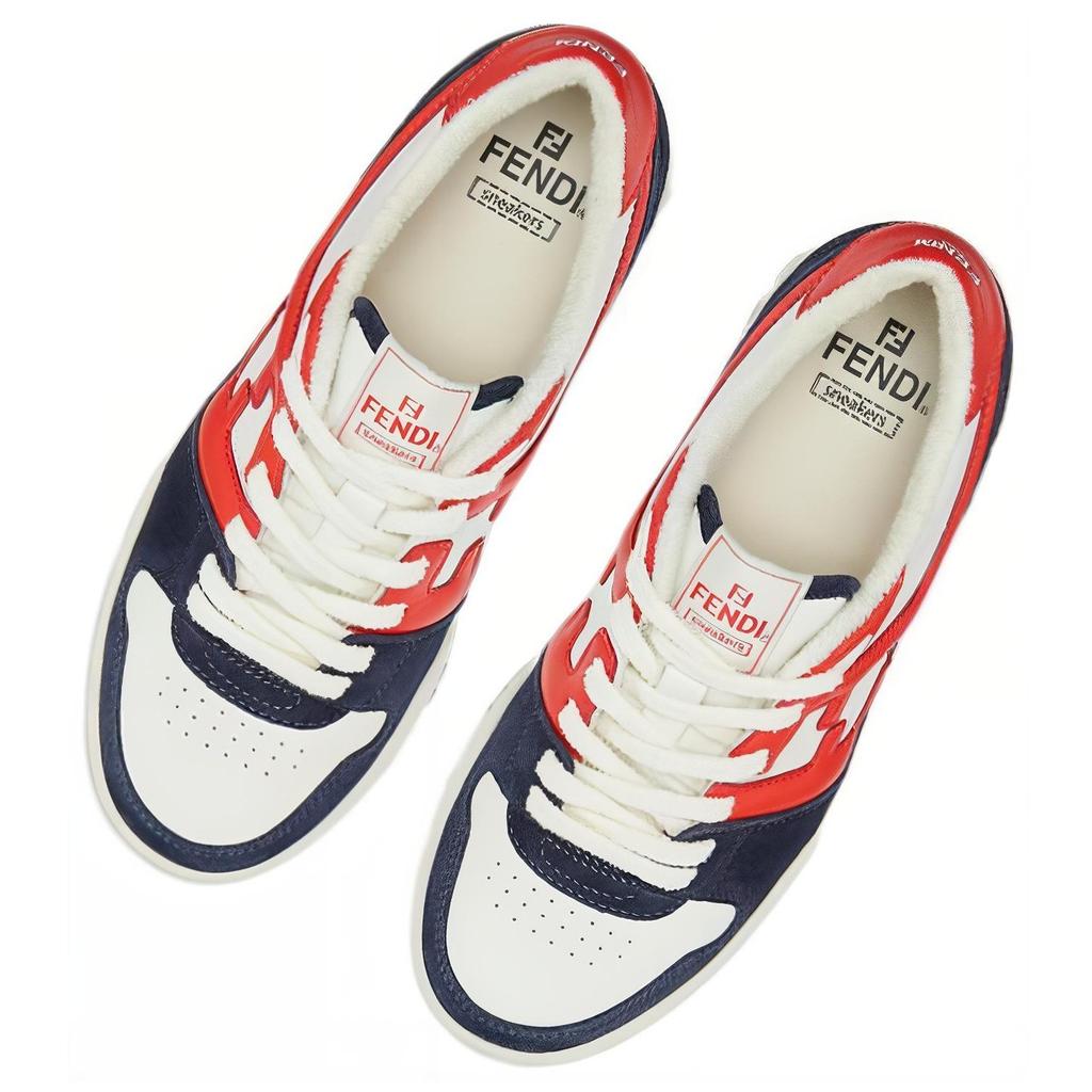 Fendi Match Low Top Suede 'Navy Orange' 7E1493AI1NF1IE6