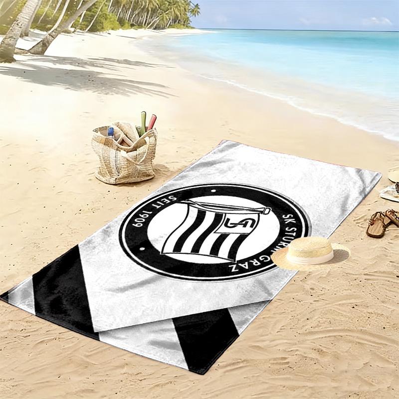 Asciugamano da Spiaggia con Stampa SK Sturm Graz, Asciugamano Grande Morbido ad Asciugatura Rapida per Spiaggia Campeggio Nuoto