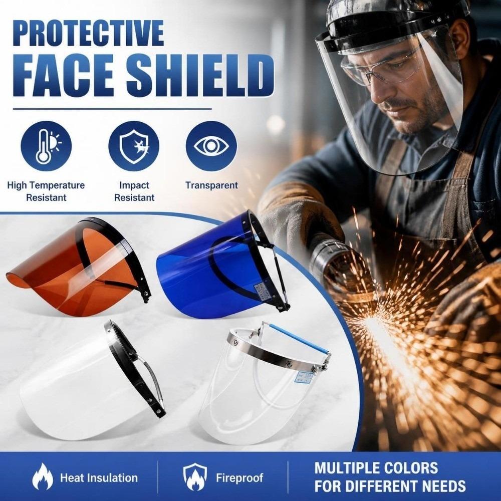 Transparent Full Face Visor High Temperature Resistant Welding Mask Construction