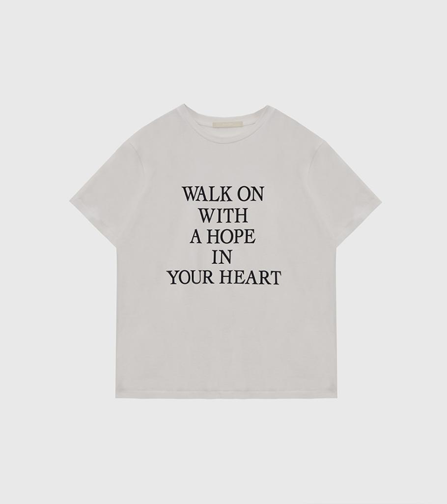 Kwinseulaebis Walk On Fluffy Printing Cotton Half Sleeve T-Shirt
