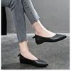 WTEMPO Zapatos sencillos de piel suave para mujer con suelas suaves versátiles y lazos en punta, colores sólidos, zapatos planos cómodos, elegantes y de moda