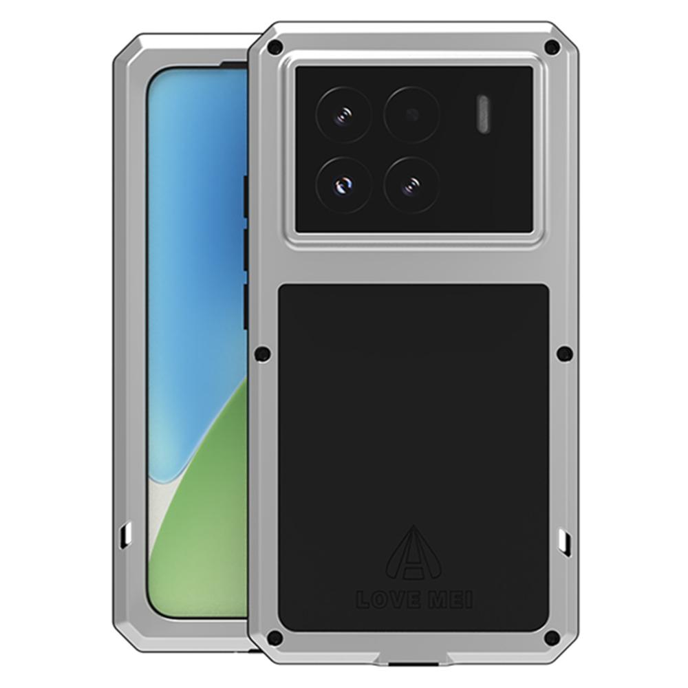 LOVE MEI Schutzhülle für Xiaomi 15 Pro: Displayschutzfolie aus gehärtetem Glas, Metall + Silikon