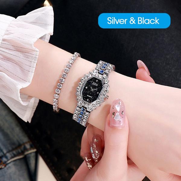 5 цветов, кварцевые часы с браслетом из кристаллов и бриллиантов, роскошные модные элегантные часы со звездным хрусталем и стразами для женщин и дам