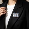 Festive Party Brooch Christmas Three Cat Pin, Men Women Rhinestone Kitten Alloy Lapel Decorative Badge for Clothing Bags Scarves Sweaters Pin