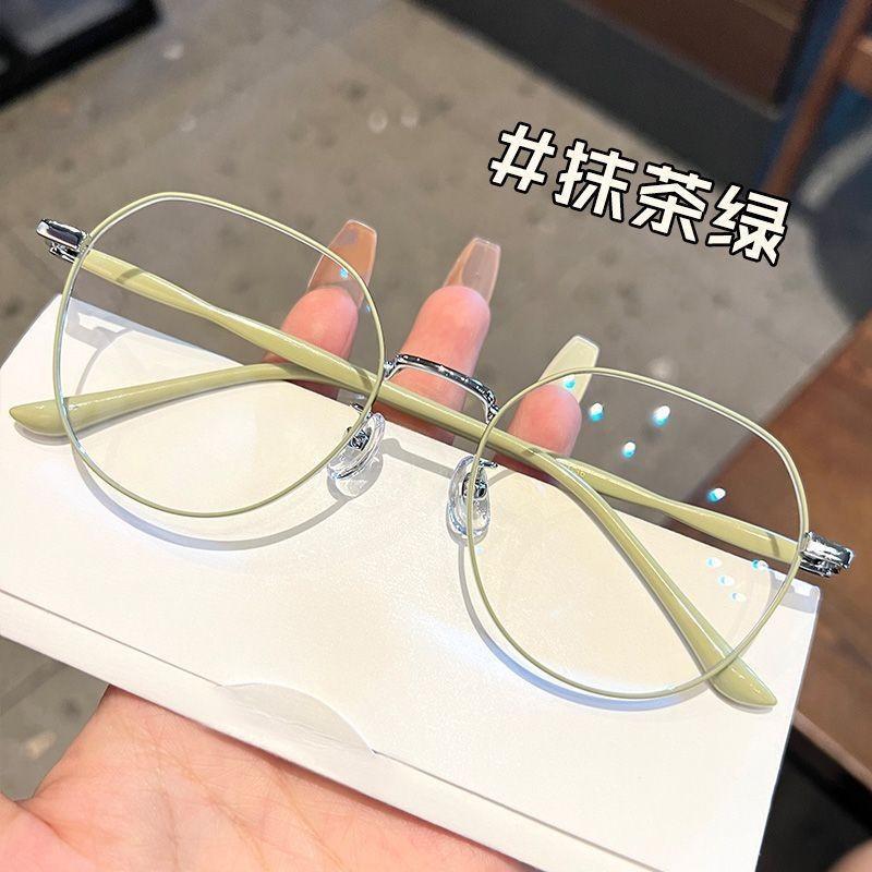 Clear Glasses Women Polygonal Metal Myopia Glasses Mirror Girls Eyewear Anti Blue Light Glasses Fashion Eyeglasses  Oculos
