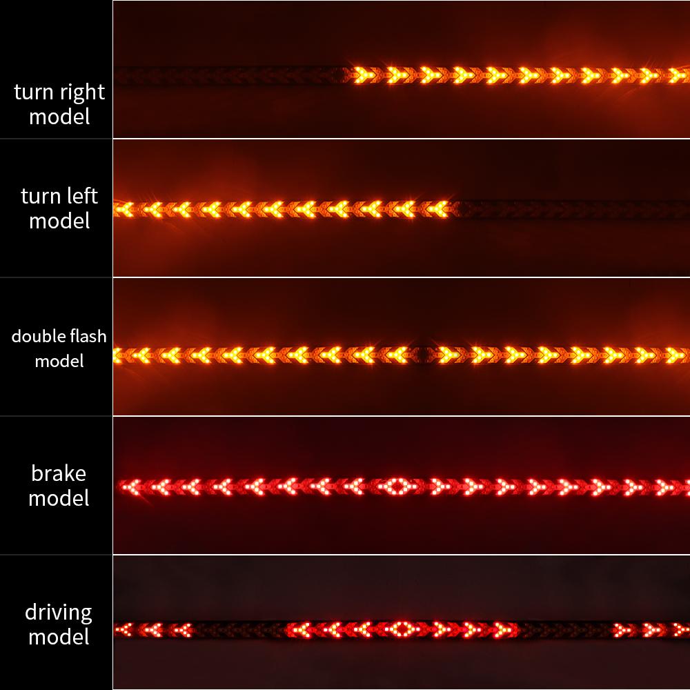 Car Truck LED Tailgate lights Strip Turn Signal Lamp Flowing Dynamic Warning Brake Reverse Tail light Bar For Pickup Jeep 12V24V