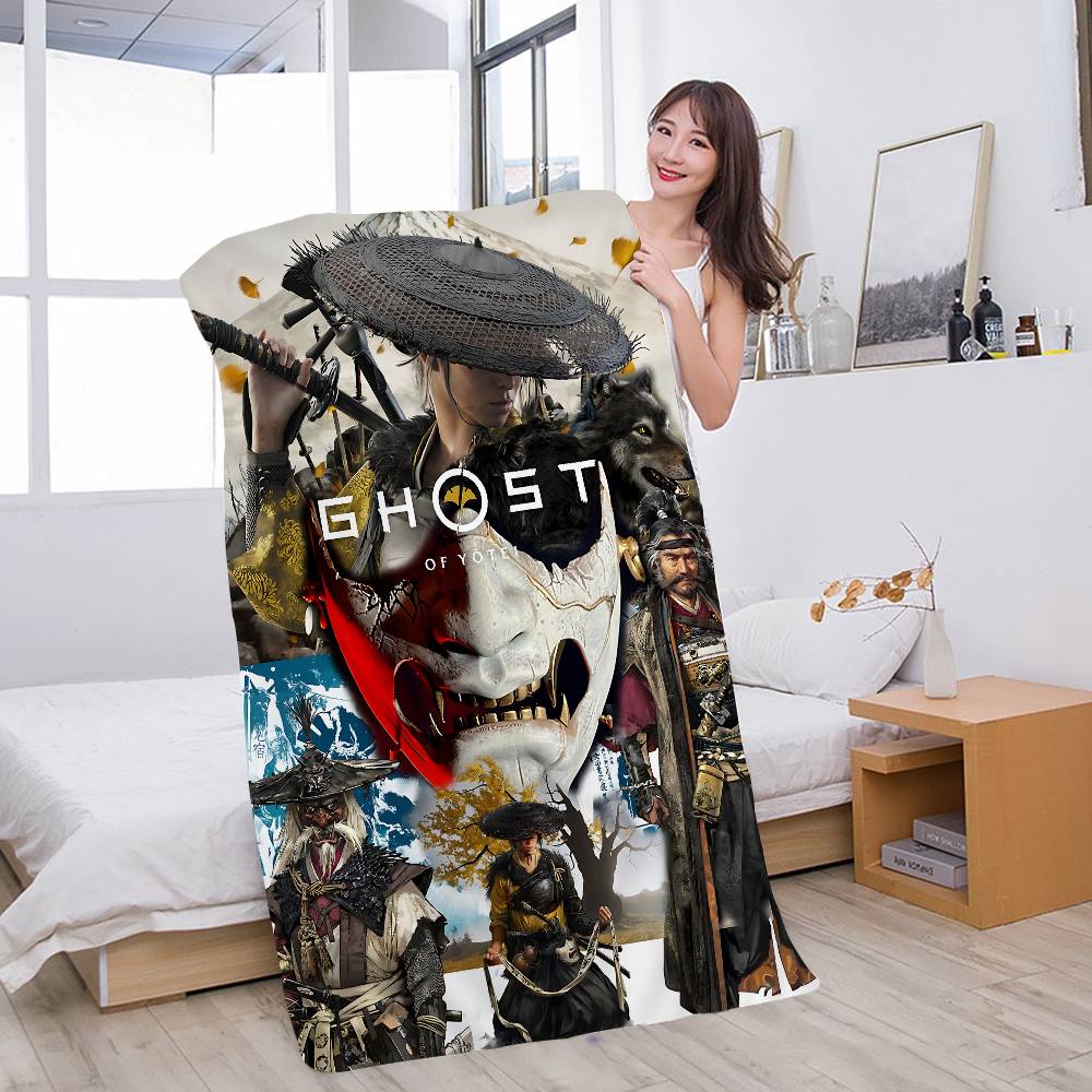Game G-ghost Of Y-yotei Bath Towel Microfiber Soft Water Absorbing Breathable For Girl Kids Decorative Cartoon Beach Towel