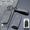 Metal + Leather Car Key Cover Case Fob For Jeep Renegade Compass Grand Cherokee For Chrysler 300C Wrangler Dodge Car Accessaries