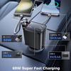 120W Alloy Retractable Car Charger - Four-in-One Super Fast Charging Cable
