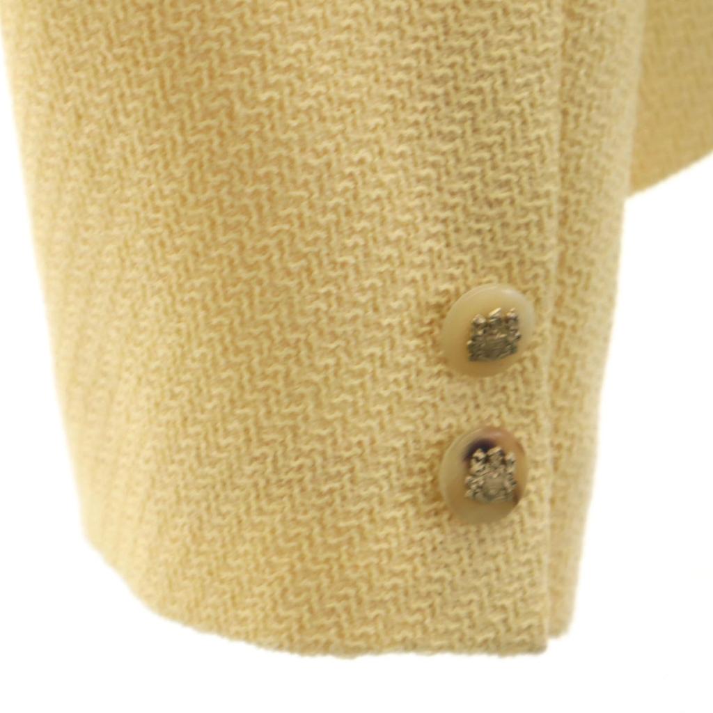 Aquascutum Wool Blend Made In Japan Skirt Suit Setup 9 Yellow Women Used