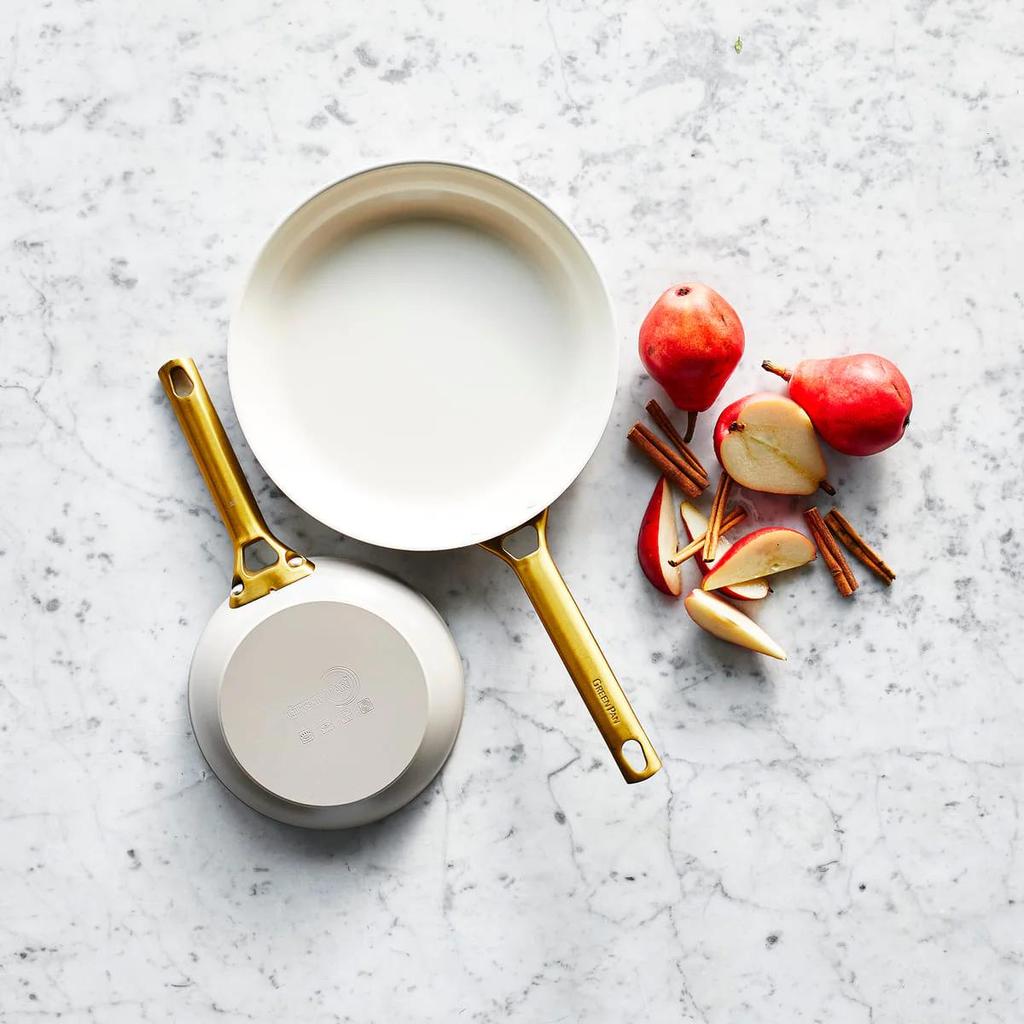 GREENPAN PADOVA FRYING PAN & Wok (28CM) Dishwasher Oven Safe PFAS-Free Brown