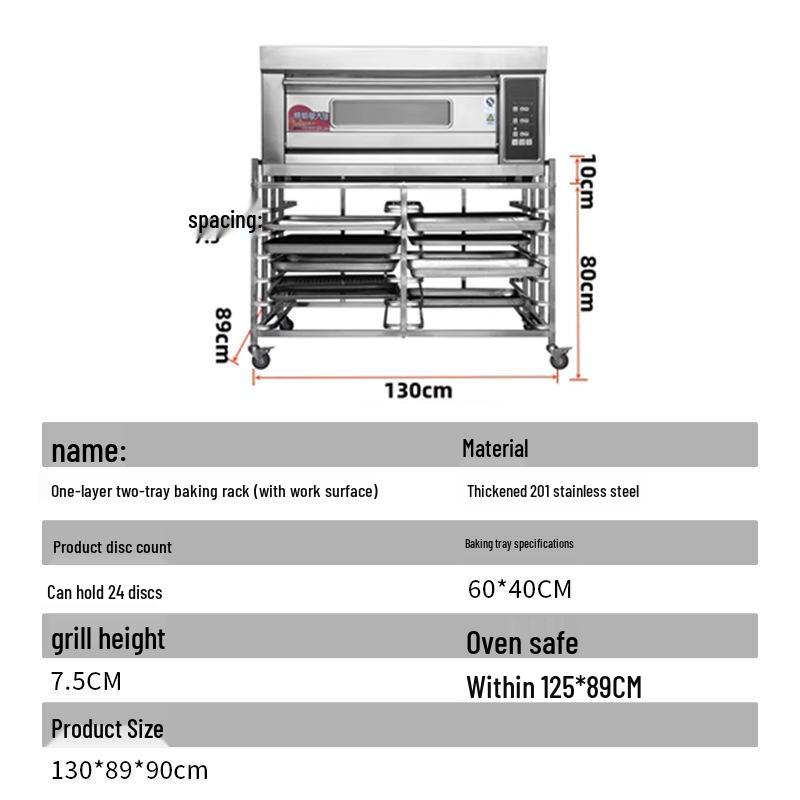 Stainless Steel Baking Pan Rack Trolley for Bread and Toast Drying