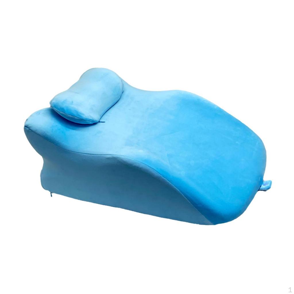 Neck Pillow Practical Washable Cover Bed Wedge for Relaxing Sleeping Reading Red
