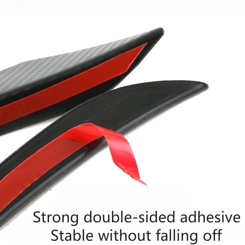 4/6pcs universal Front Bumper Lip Decoration Diffuser Splitter Fins Body Spoiler Canards Valence Chin Car Tuning Canard Decor