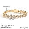 Fashion Hip-hop 10mm Geometric Spring Buckle Tennis Chain Bracelet Creative Niche Men's and Women's Zircon Jewelry Gifts