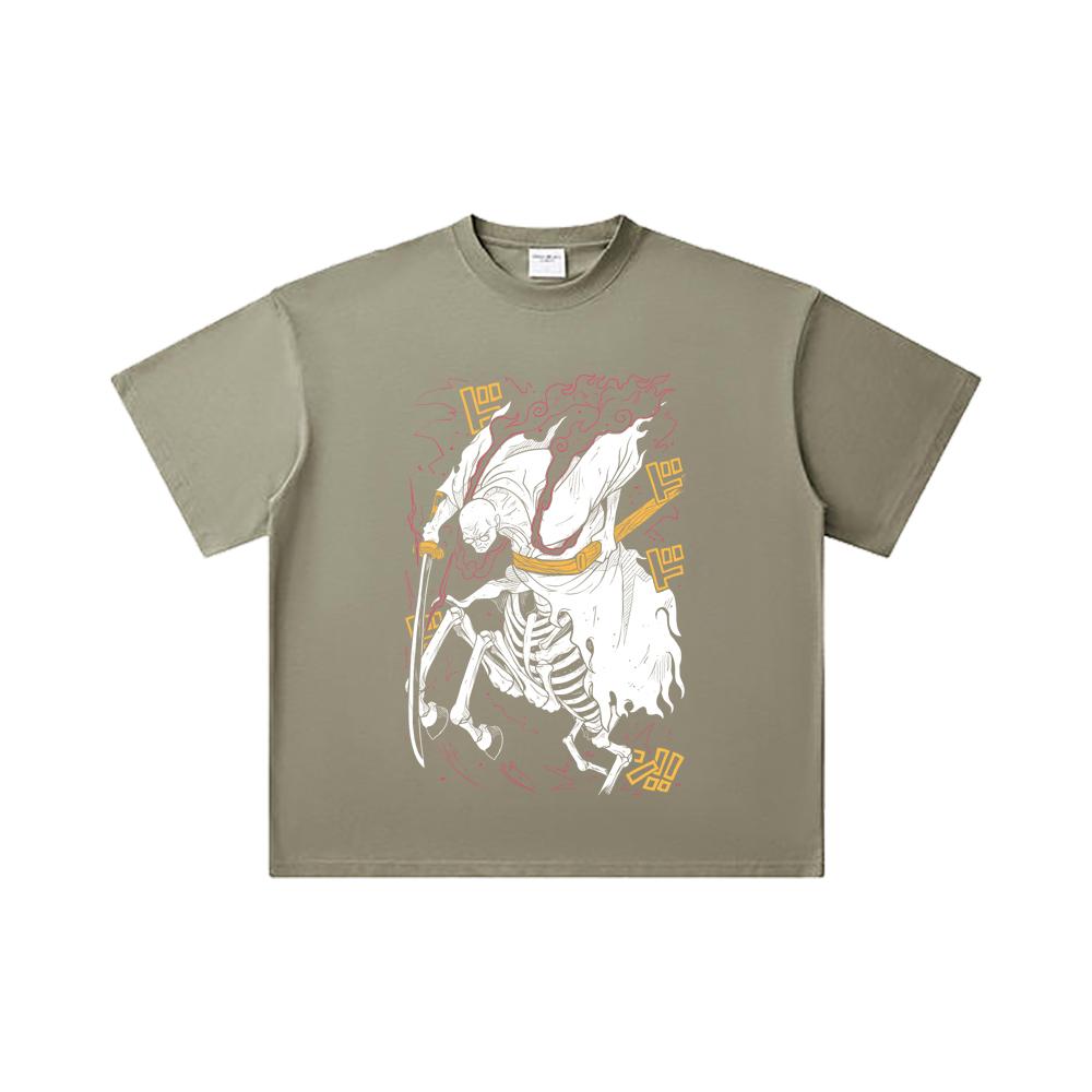 260 GSM Double Yarn 32 Count 100% Cotton One Piece V14 Nusjuro Print Unisex Heavy Cotton T Shirt