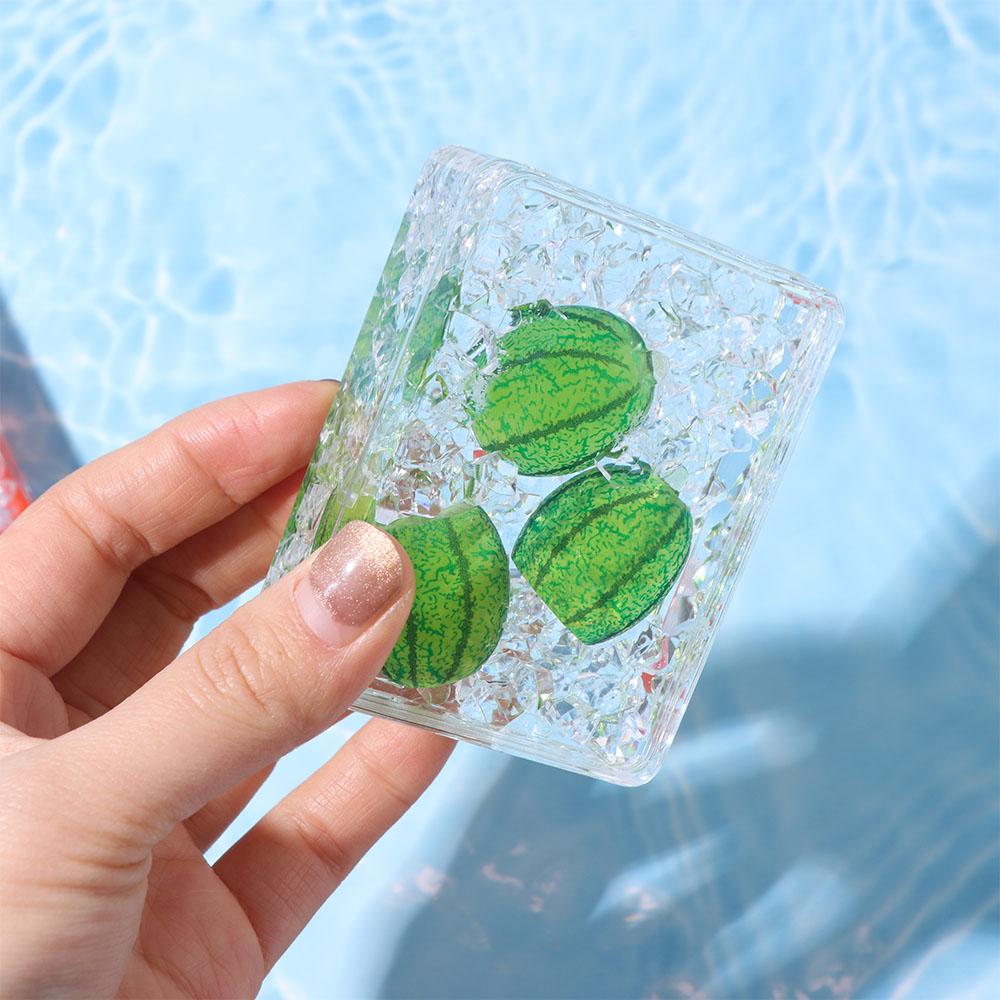 Rectangular Fruit Sand Ornament Transparent Oil Flowing Sand Ornament Acrylic Ornament Home Decor