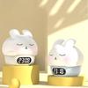 New Animal Party Digital Clock with Night Light: Shy Bunny & Doodle Duck Smart Soft-Light Mini Alarm Clock with Digital Temperature Display