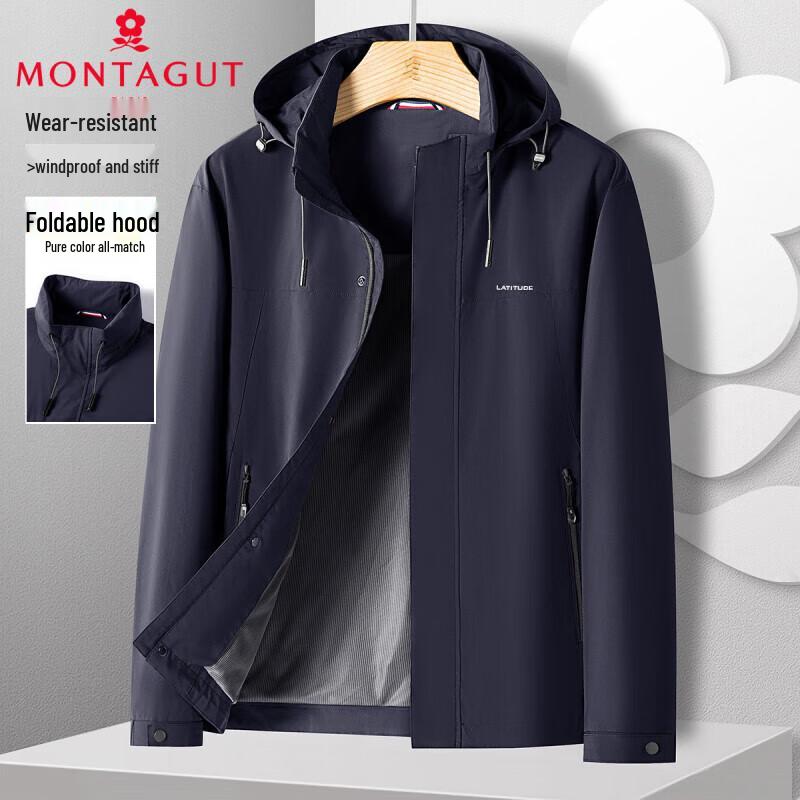 

MONTAGUT Men s Packable Hooded Jacket L