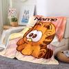 Custom Name Garfield'S Starry Adventure Party Blanket For Couch Bed Plush Cozy Fuzzy Blanket Super Soft Warm Blankets For Fall And Winter 091674