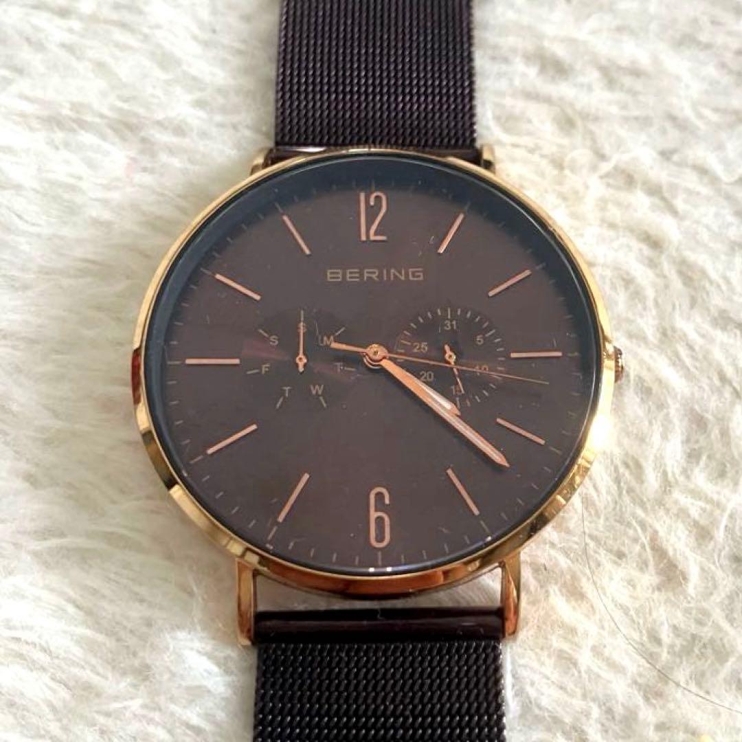 Used Bering Unisex Watch Sapphire Glass Rose Gold
