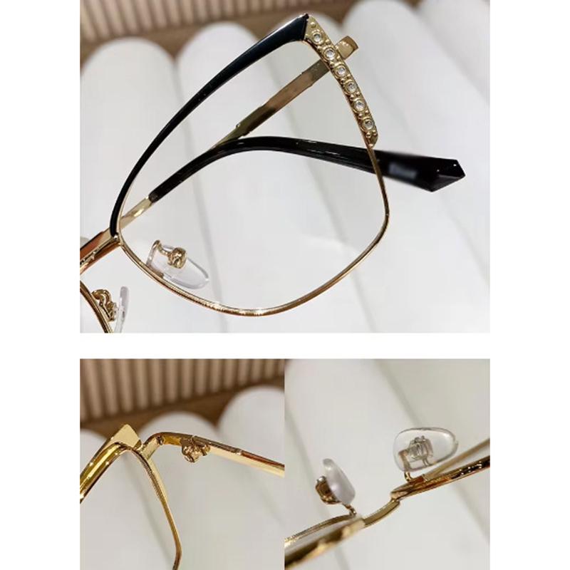 Fashion Women Men Rhinestone Anti-Blue Light Glasses Ultra Light Cat Eye Small Frame Optical Eyeglasses Office Computer Glasses