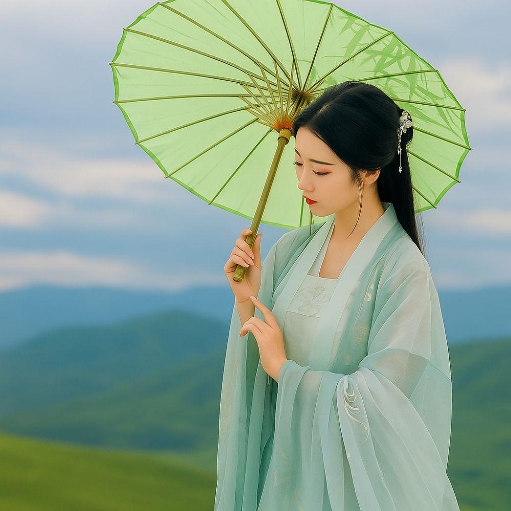 Bamboo Oil Paper Umbrella Chinese Style Hanfu Umbrella Ancient Dance Umbrella  Hotel Ceiling
