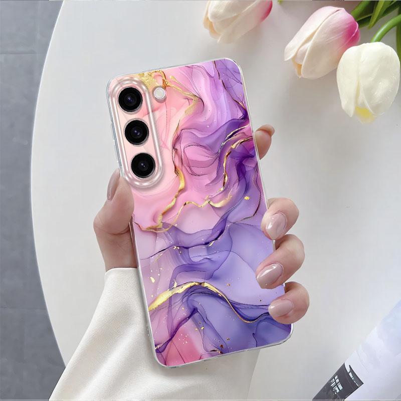 For Samsung S23 Plus S23 Ultra Case Luxury Phone Case For Samsung GalaxyS23 S23 FE Marble Clear Soft Silicone Protective Cover