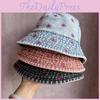 Bucket Summer Sunshade Hat Cotton Denim Material And Embroidered Cartoon Women