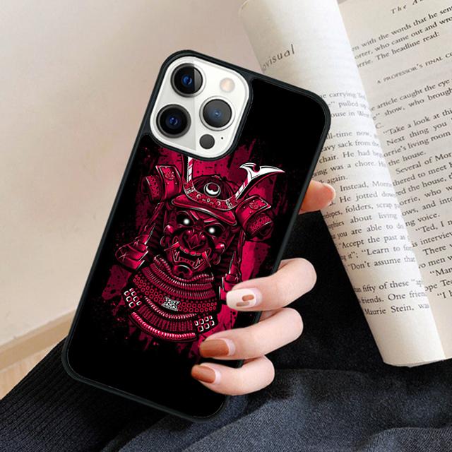 Japanese Anime Samurai ninja Black Phone Case Back Cover for iPhone 17 Air 16 15 14 13 11 12 Pro Max Plus Coque
