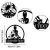 Benutzerdefinierte Yoga-Namens-Metallwandkunst, Namaste-Schild für Heim-Fitnessstudio
