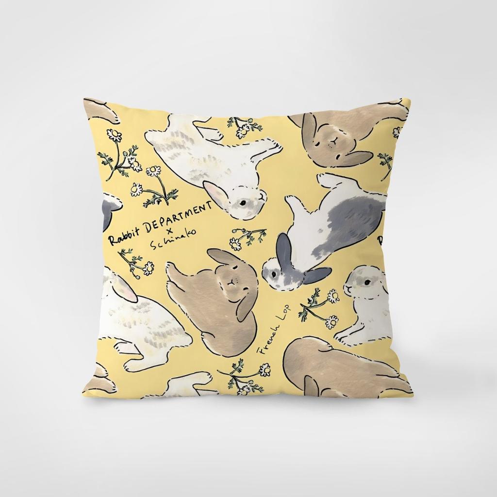Rabbit Theme Retro Pillowcase Dormitory Decoration Office Living Room Home Pillowcase