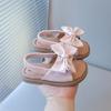 Summer Girls' Bowknot Fashion Sandals, Children's Princess Shoes, Soft-Soled Anti-Slip Beach Shoes.