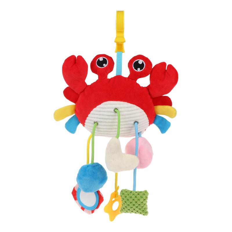 Baby Plush Animal Hanging Rattle Toy Baby Rattles Mobiles Cute Hanging Bell Educational Baby Toys For Stroller Crib Decoration