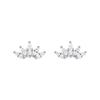 High-End Marquise Cut Feather Stud Earrings: 18K Gold-Plated S925 Sterling Silver for Women