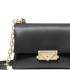Michael Kors Mk Cece 18 Metal Logo Snap Closure Cotton Blend Shoulder Crossbody Bag Small Women Bags Black 35F2G0EC5O-BLACK