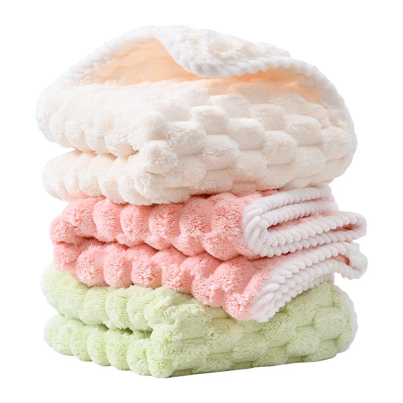 Jieliya Premium Coral Fleece Cat-Feel Towel - Absorbent, Thick & Soft for Face Washing & Bathing, 70x35cm