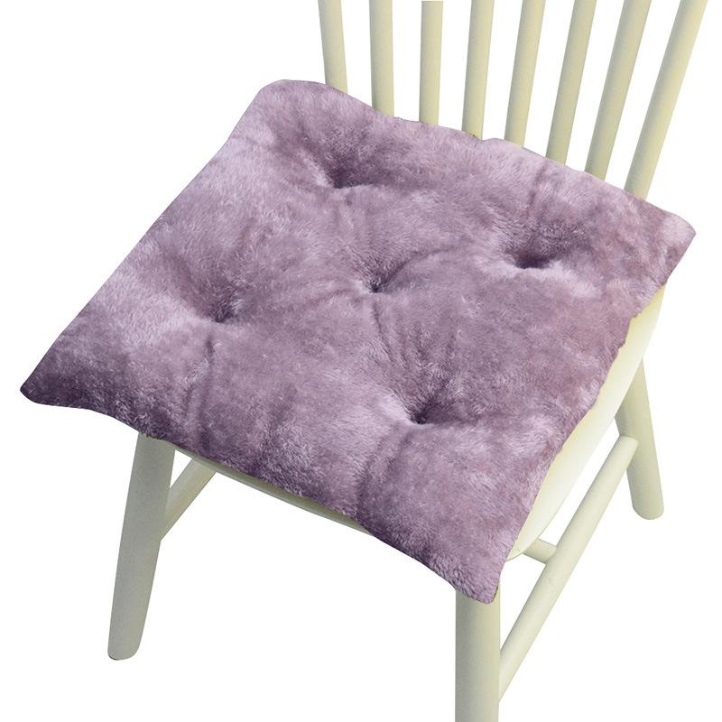 Thicken Plush Seat Pads Cushion Chair Soft Cushion New Home Dining Chair Pads Non-Slip Warm Office Computer Game Chair Pad 40x40
