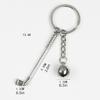 Sports Fan Keychain Tennis and Racket Charm Tennis Accessory Tennis Keyring Alloy Texture Suitable for Everyday Use
