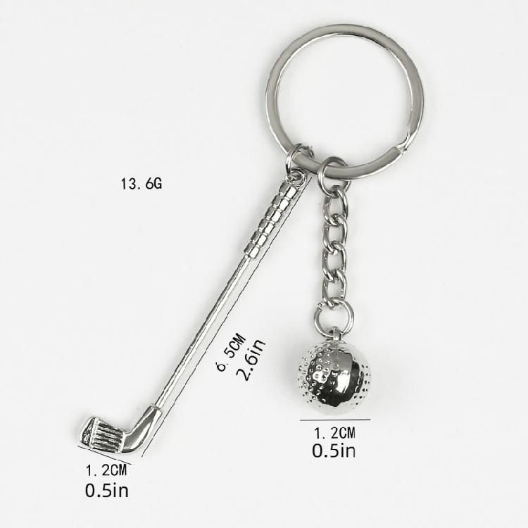 Sports Fan Keychain Tennis and Racket Charm Tennis Accessory Tennis Keyring Alloy Texture Suitable for Everyday Use