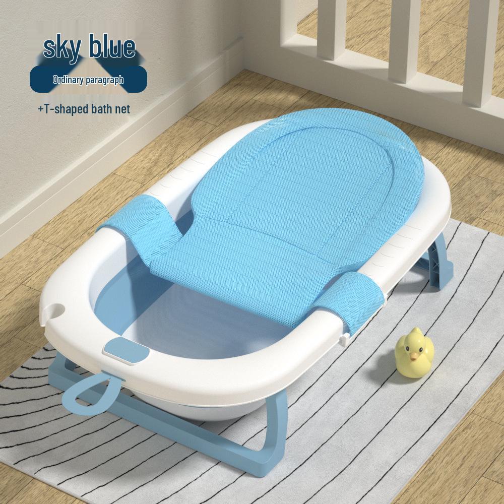 Foldable Baby Bathtub - Large, Sit or Lie for Kids, Newborn Bath Essentials for Home Use