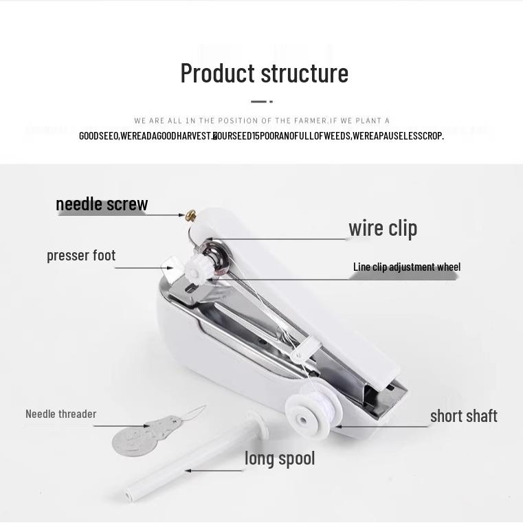 Compact Handheld Sewing Machine: Portable and Easy-to-Use for Quick Fixes and On-the-Go Tailoring.