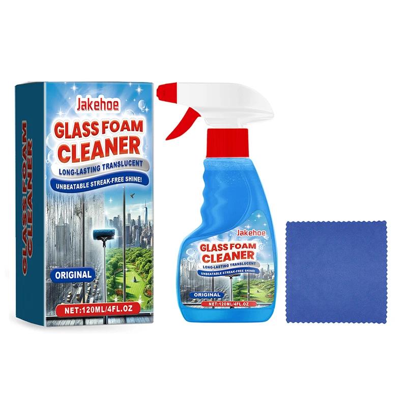 Fórmula Limpiador Espumoso de Vidrio de 120ml para Limpieza de Cristales de Espejo y Superficies Múltiples Desinfección Brillo Sin Manchas Para Superficies de Coche y Hogar