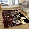 Drum Kit Music Instruments Drum Set Carpet Rug for Home Living Room Bedroom Sofa Doormat Decor,kids Area Rug Non-slip Floor Mat