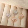 Fashionable Five-petal Flower Earrings Simple Temperament Small and Exquisite Earrings Light Luxury Elegant and Gentle Fairy Earrings