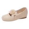 Mary Jane Woman Shoes Inner Height Increase Women's Shoes 5CM Flower Ballet Shoes Female Forked Strap Single Shoe