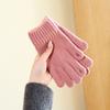 Autumn and Winter Women's Solid-color Knitted Gloves Are Cold-proof and Warm, and Can Be Cycled with Bare Fingers and Fashionable Commuting