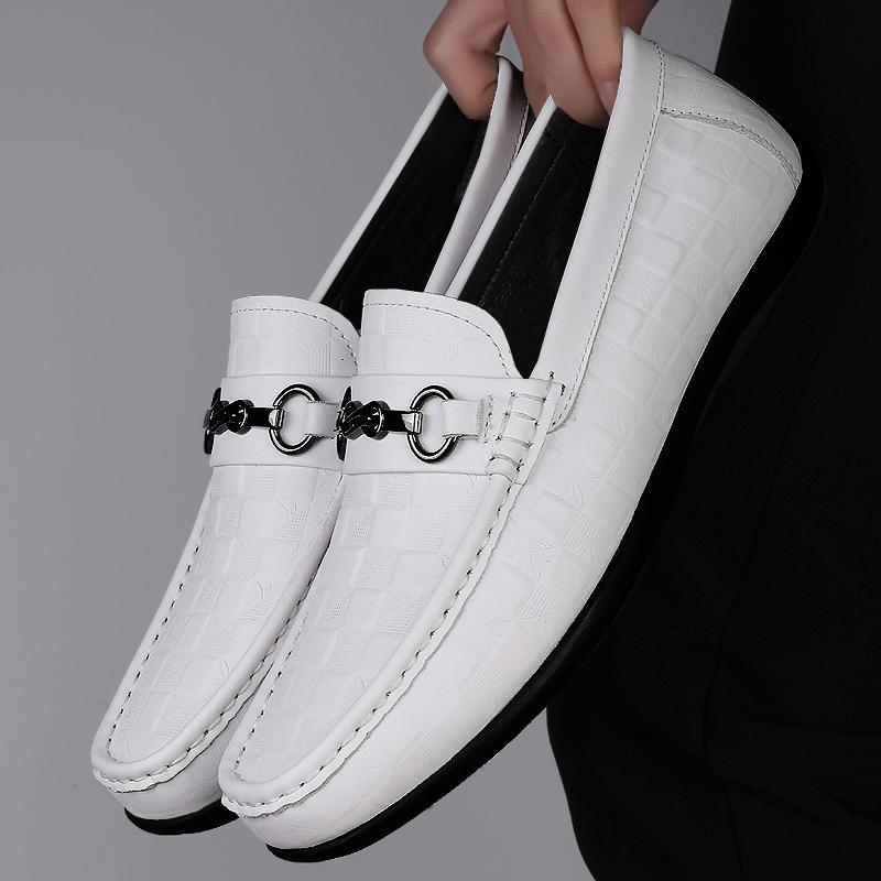 Fashion Designer Men Shoes New Loafers Men's Genuine Leather Slip-on Classic Leather Shoes Soft Sole Comfortable Moccasin Casual Shoes