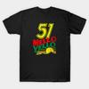 Men Black Print T-shirt 51 Mello Yello - Days Of Thunder - Distressed No-Cut Transfer Paper Print Cotton Tshirt