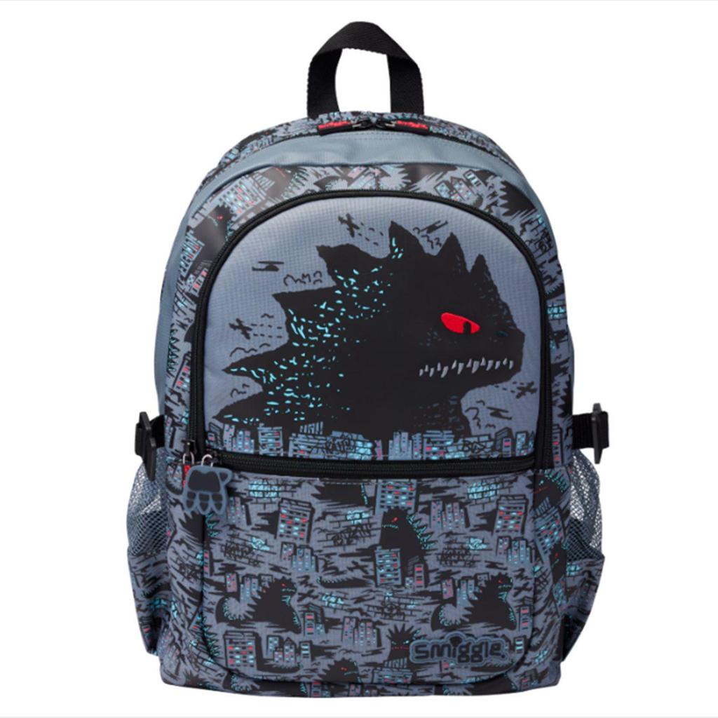 Smiggle Blue Double Shoulder School Bag for Grades 1-6 - Large, Decompression, Multifunctional Backpack
